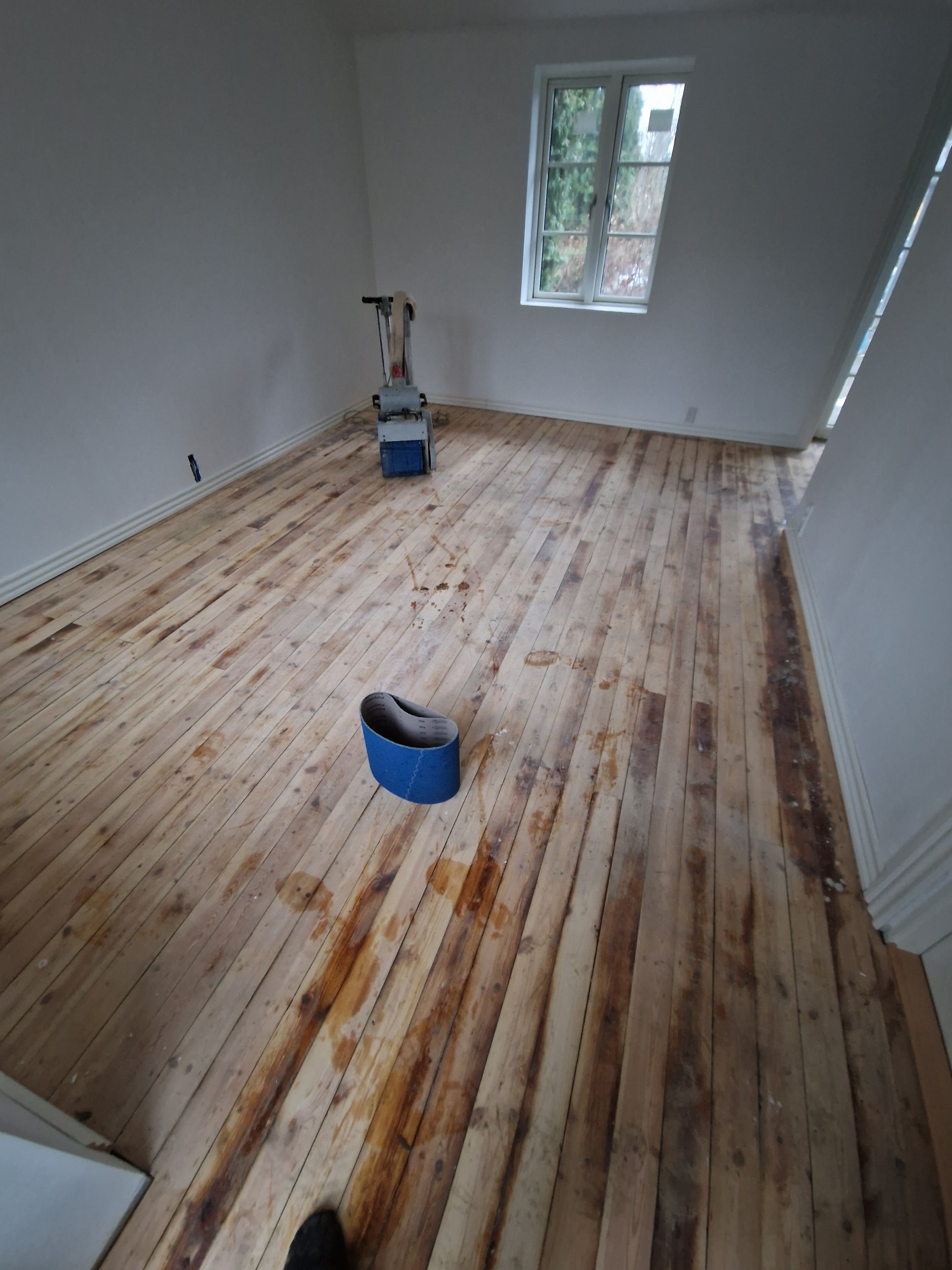 Plankegulv Hvid Lud før