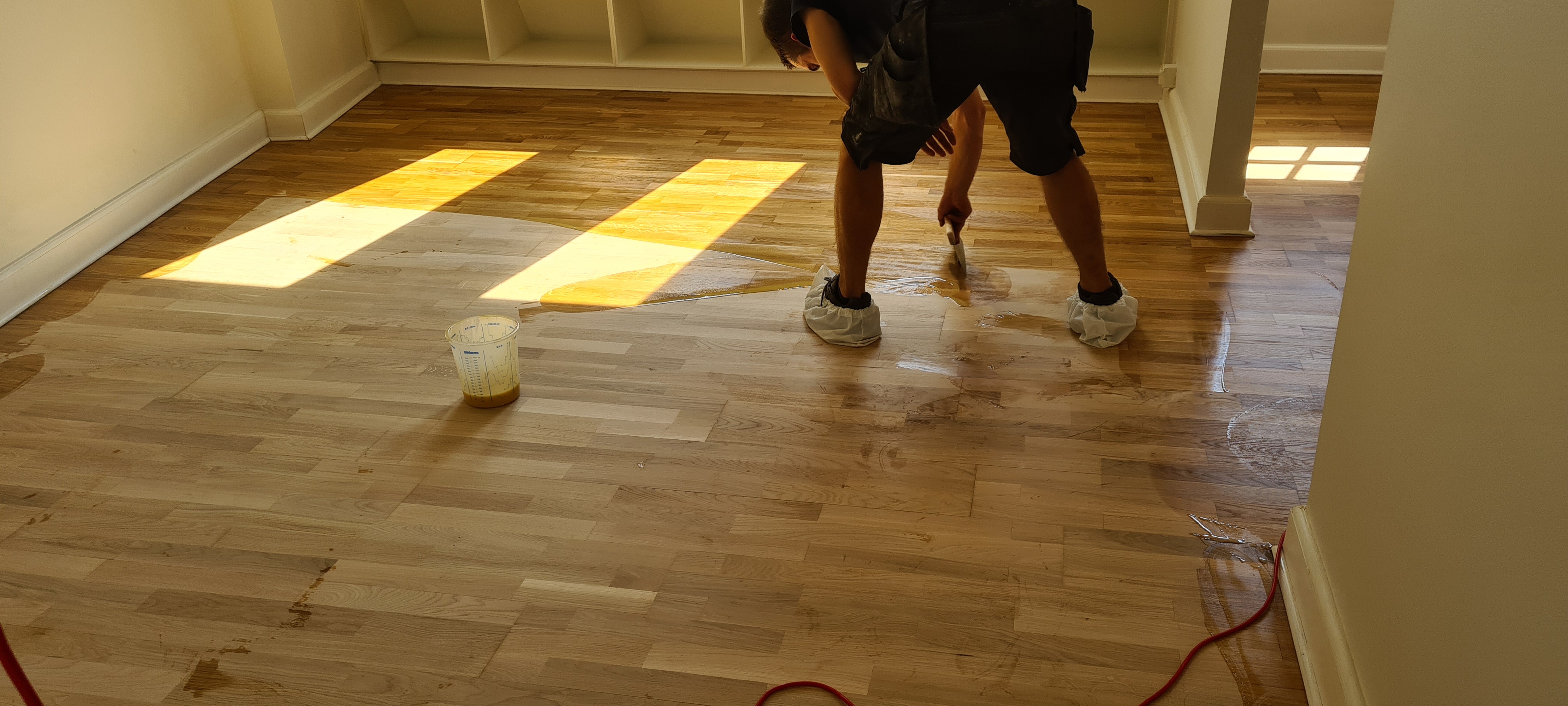 Trægulv efter afslibning og efterbehandling