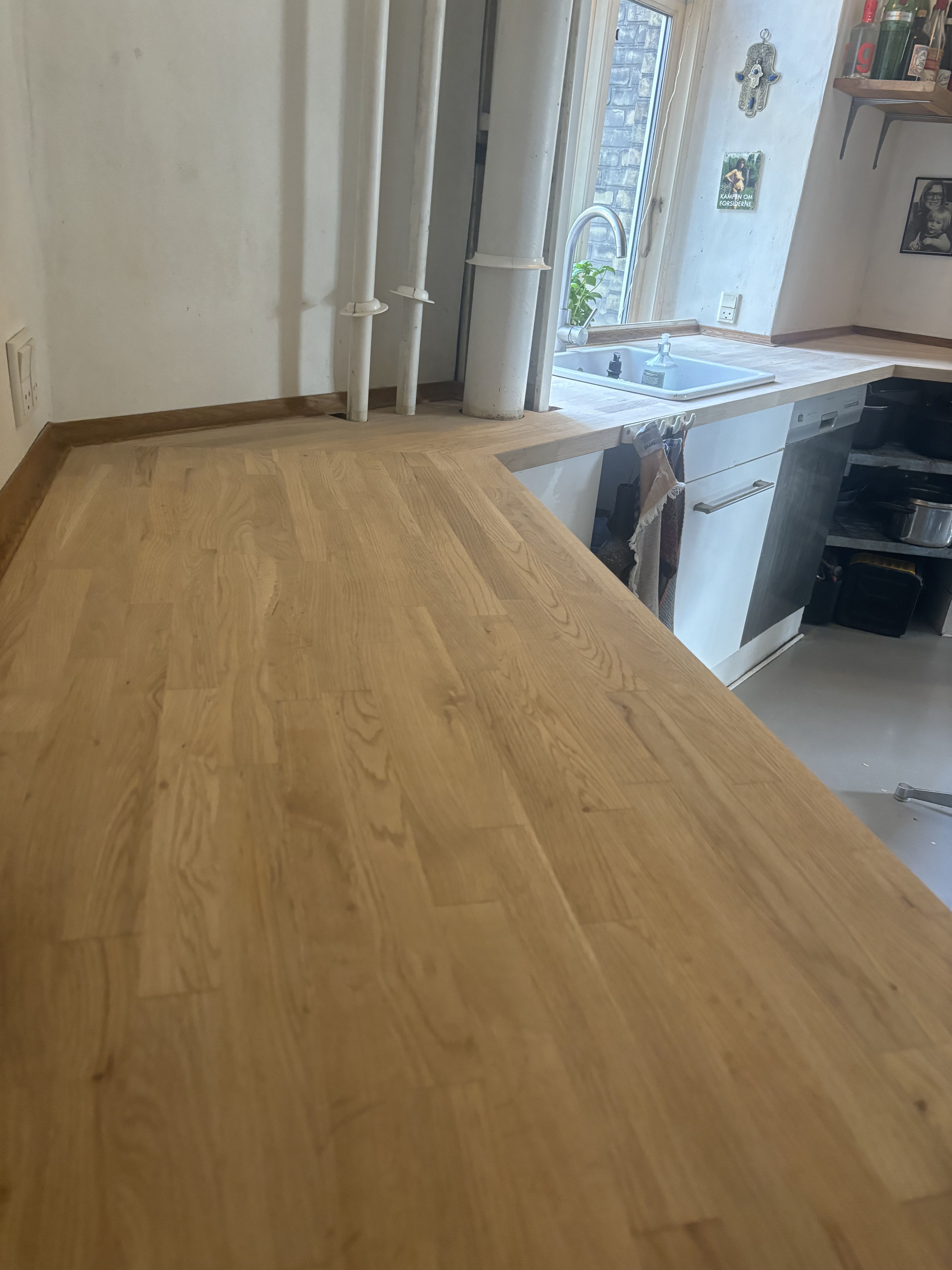 Køkken Ask Hvid Olie case