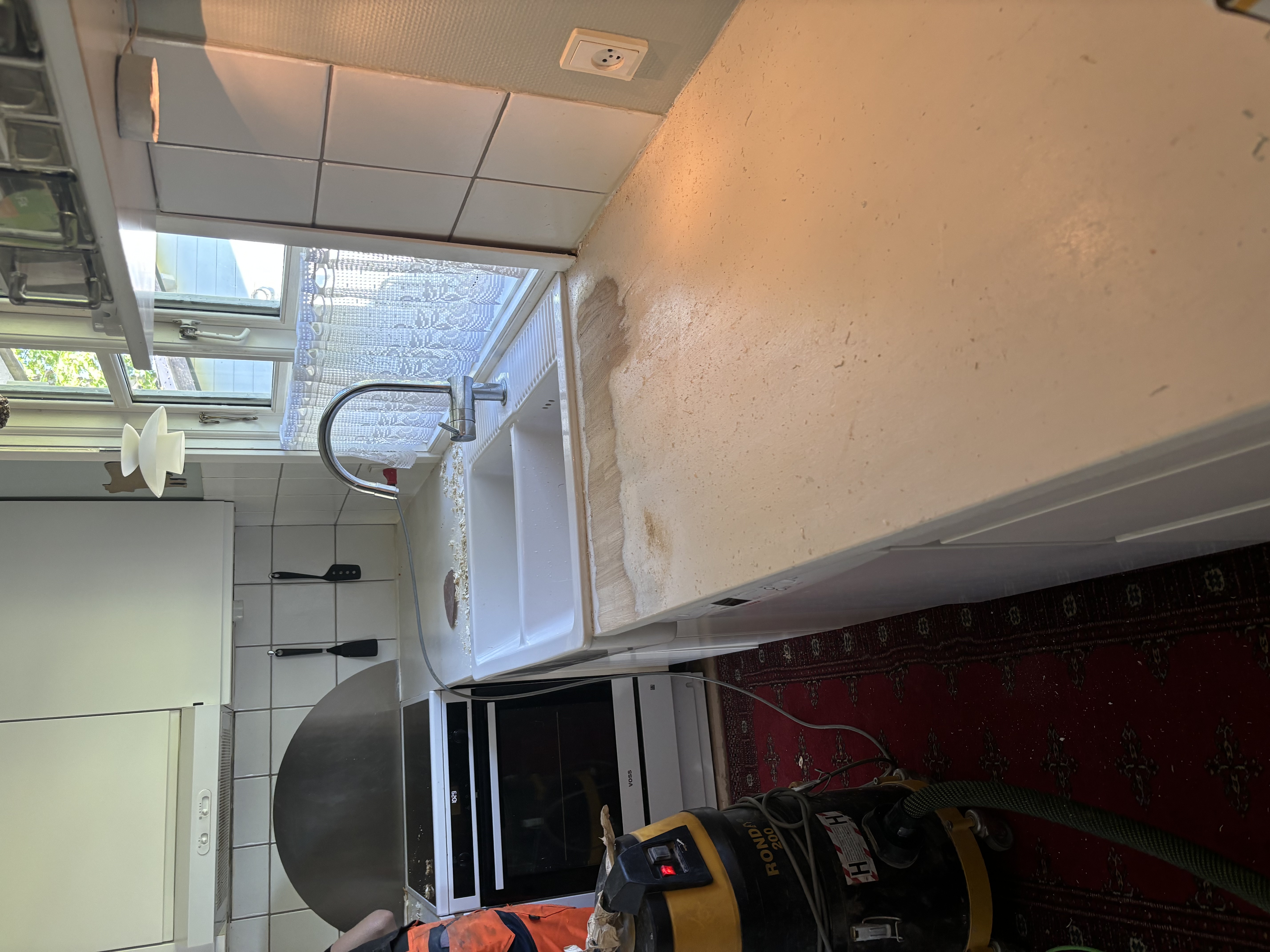 Køkken Bøg Hvid Olie før